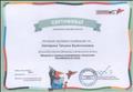 Сертификат участника мастер-класса.Введение в игровую развивающую технологию Воскобовича (2 часа)